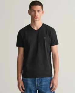 Slim Fit Shield V-Neck T-Shirt