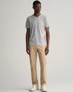 Slim Fit Shield V-Neck T-Shirt