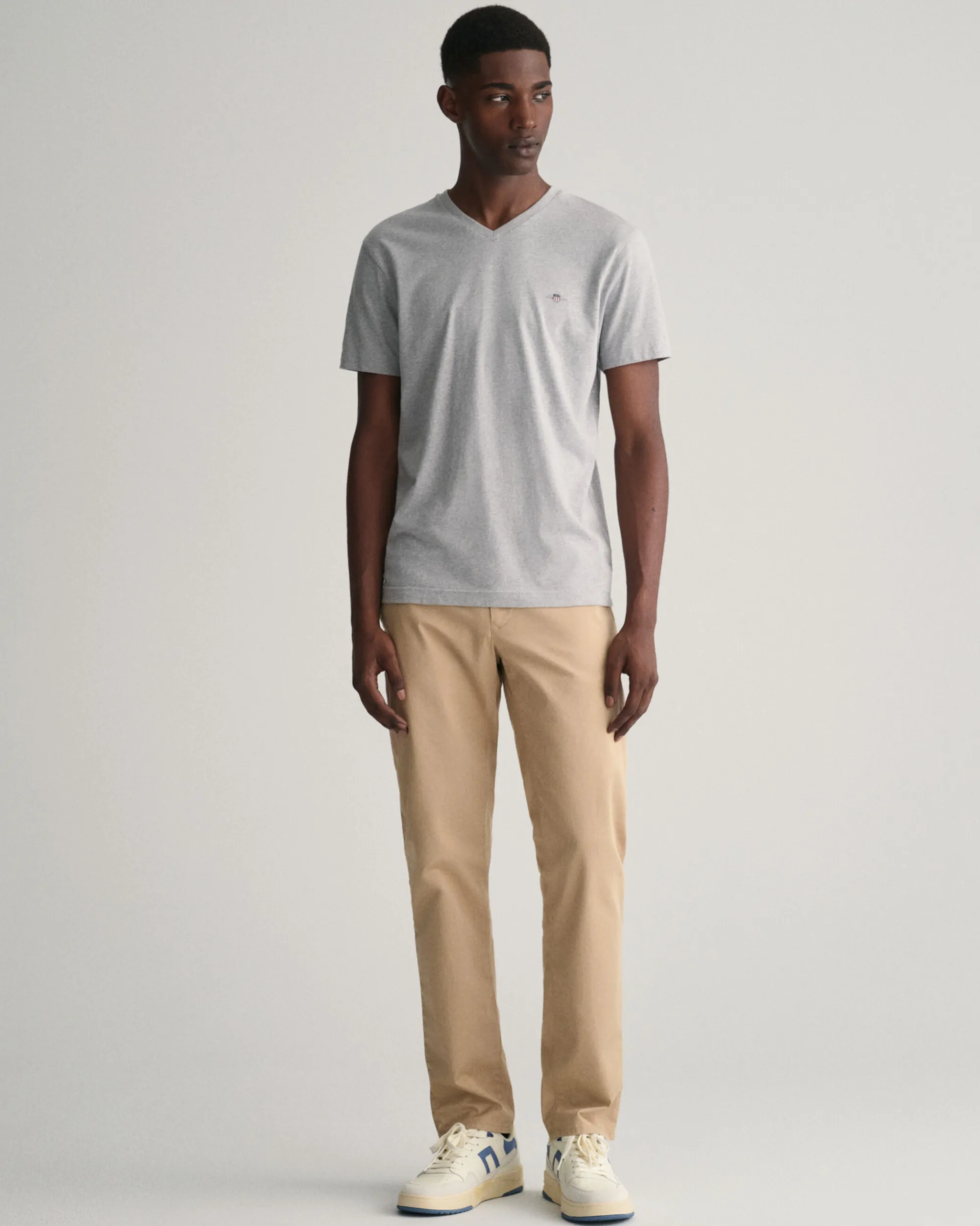 Slim Fit Shield V-Neck T-Shirt
