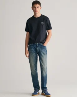 Slim Fit Vintage Wash Jeans