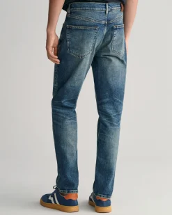 Slim Fit Vintage Wash Jeans