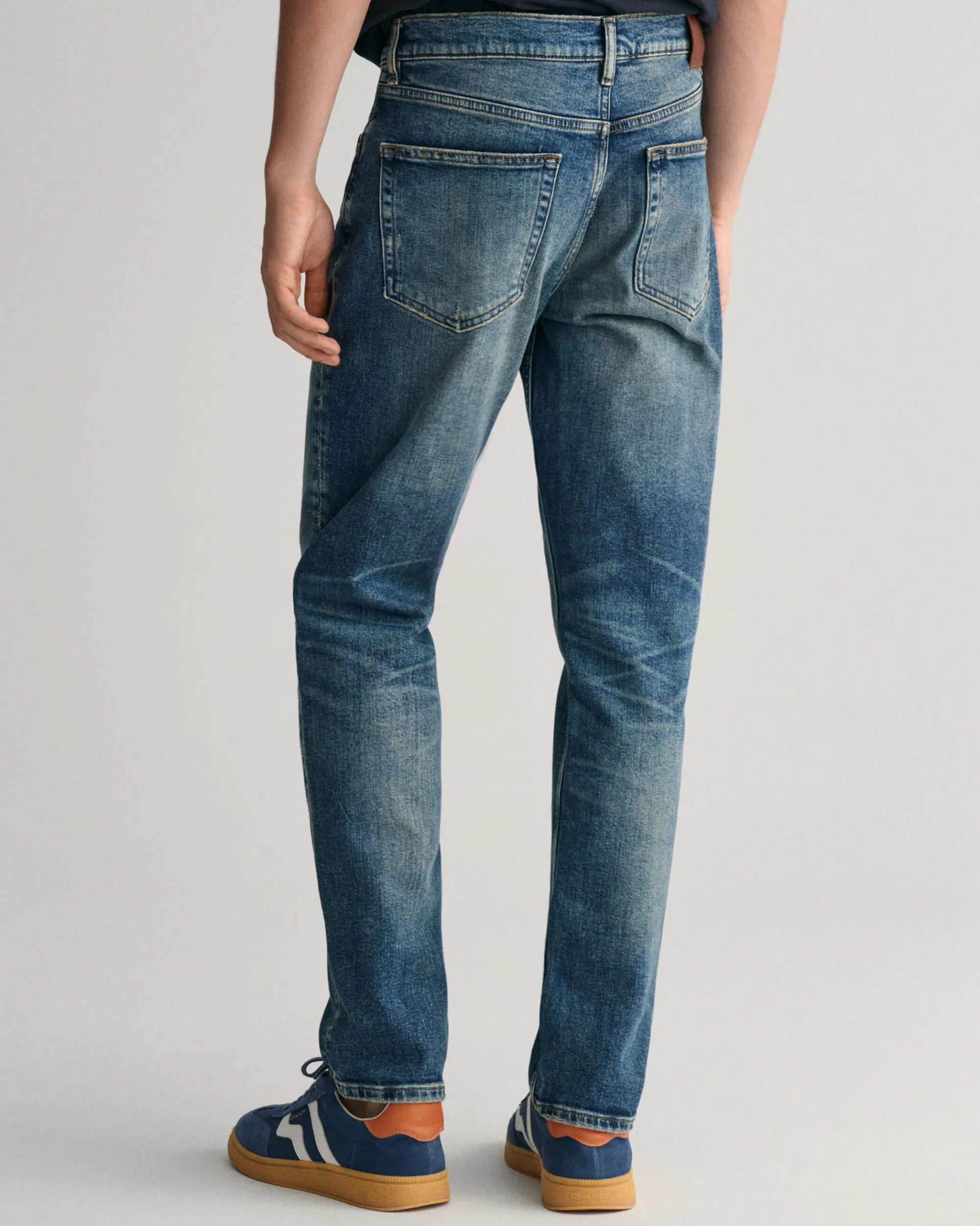 Slim Fit Vintage Wash Jeans