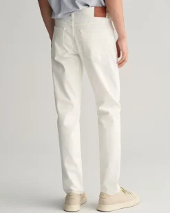 Slim Fit White Jeans