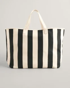 Striped Canvas Beach Bag