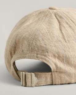 Striped Linen Cap