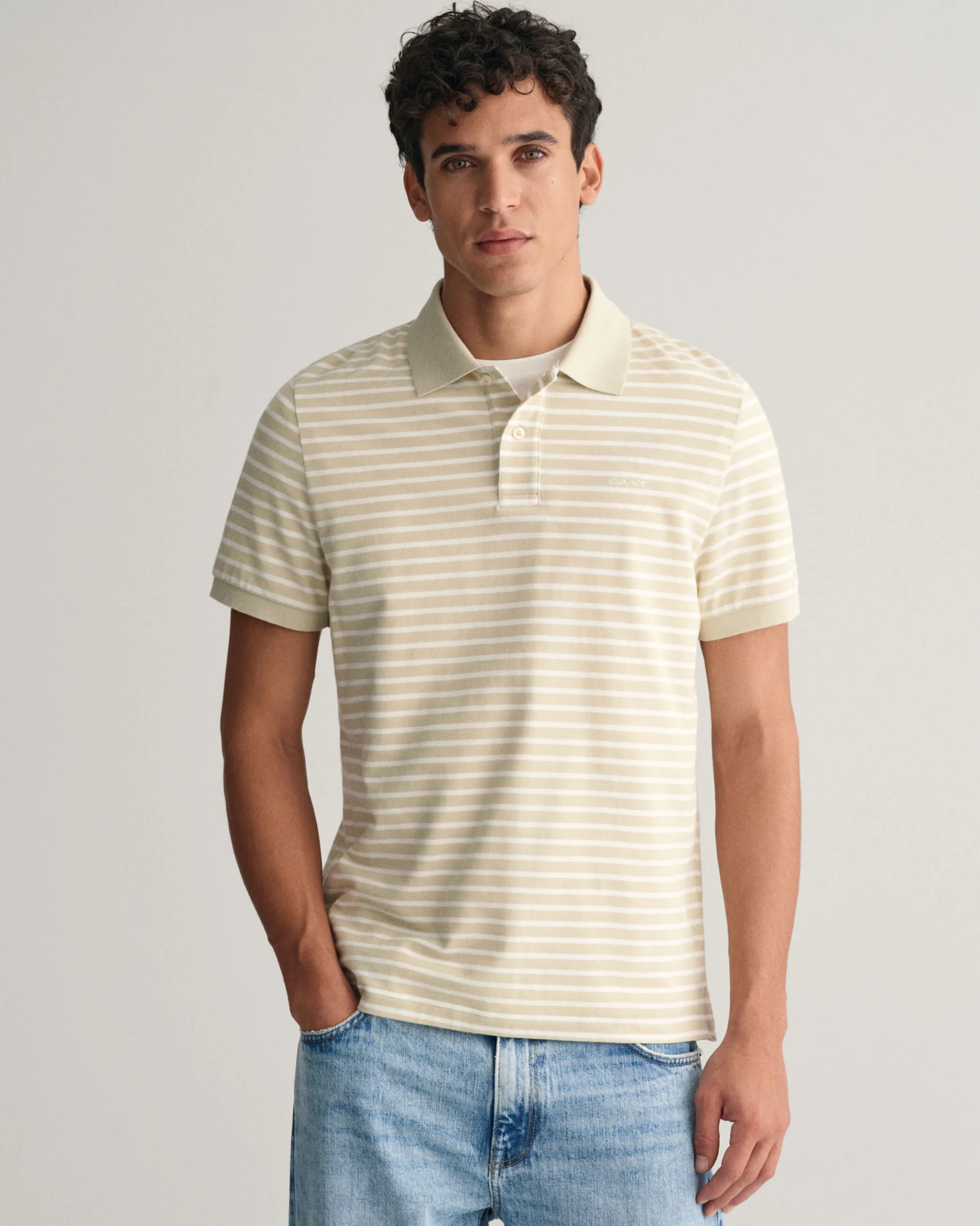 Striped Piqué Polo Shirt