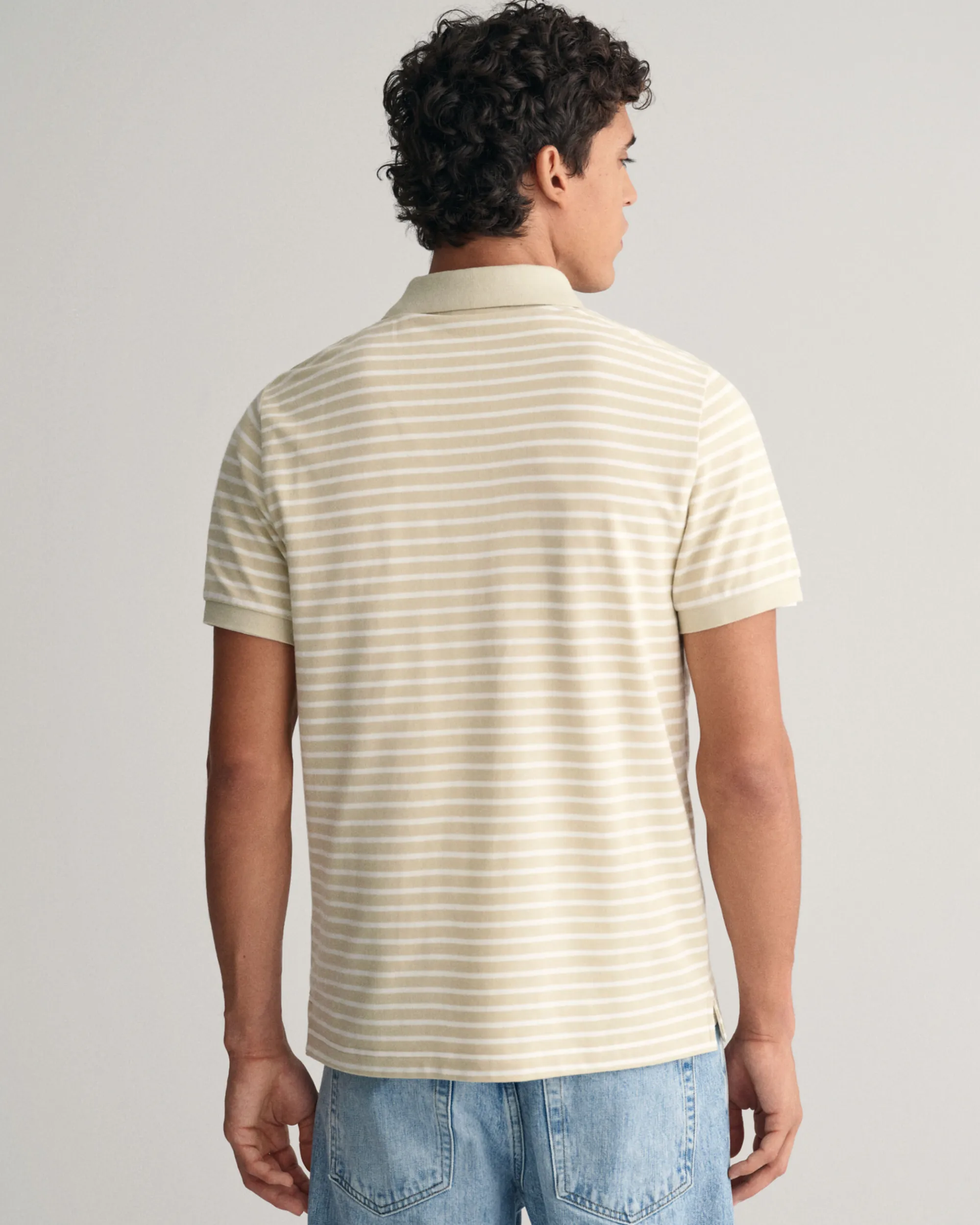 Striped Piqué Polo Shirt