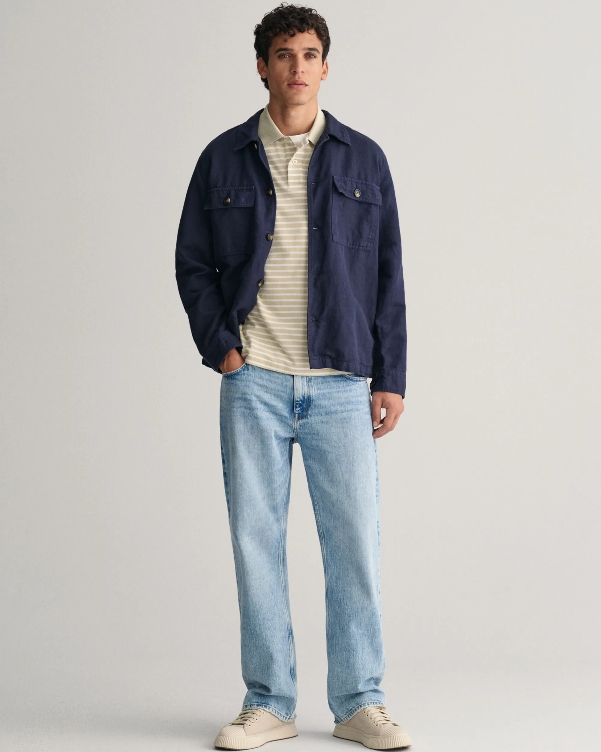 Striped Piqué Polo Shirt