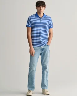 Striped Piqué Polo Shirt