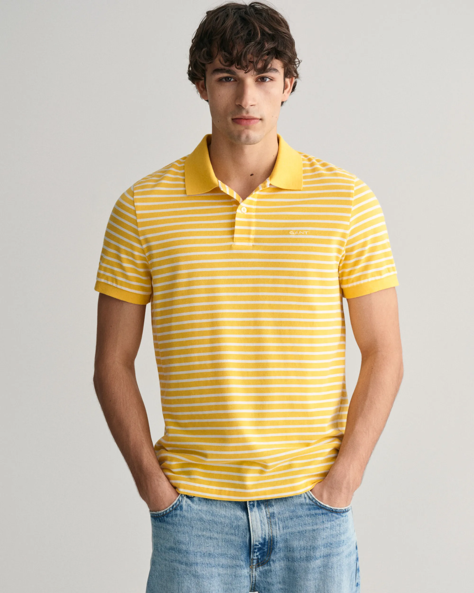 Striped Piqué Polo Shirt