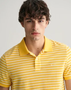 Striped Piqué Polo Shirt