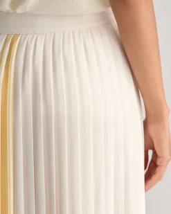 Striped Pleated Skirt
