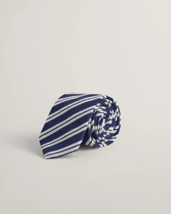 Striped Raw Silk Tie
