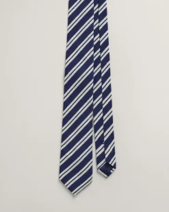 Striped Raw Silk Tie