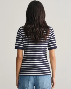 Striped Shield Piqué Polo Shirt
