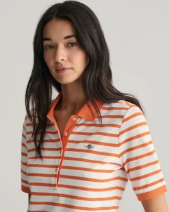 Striped Shield Piqué Polo Shirt