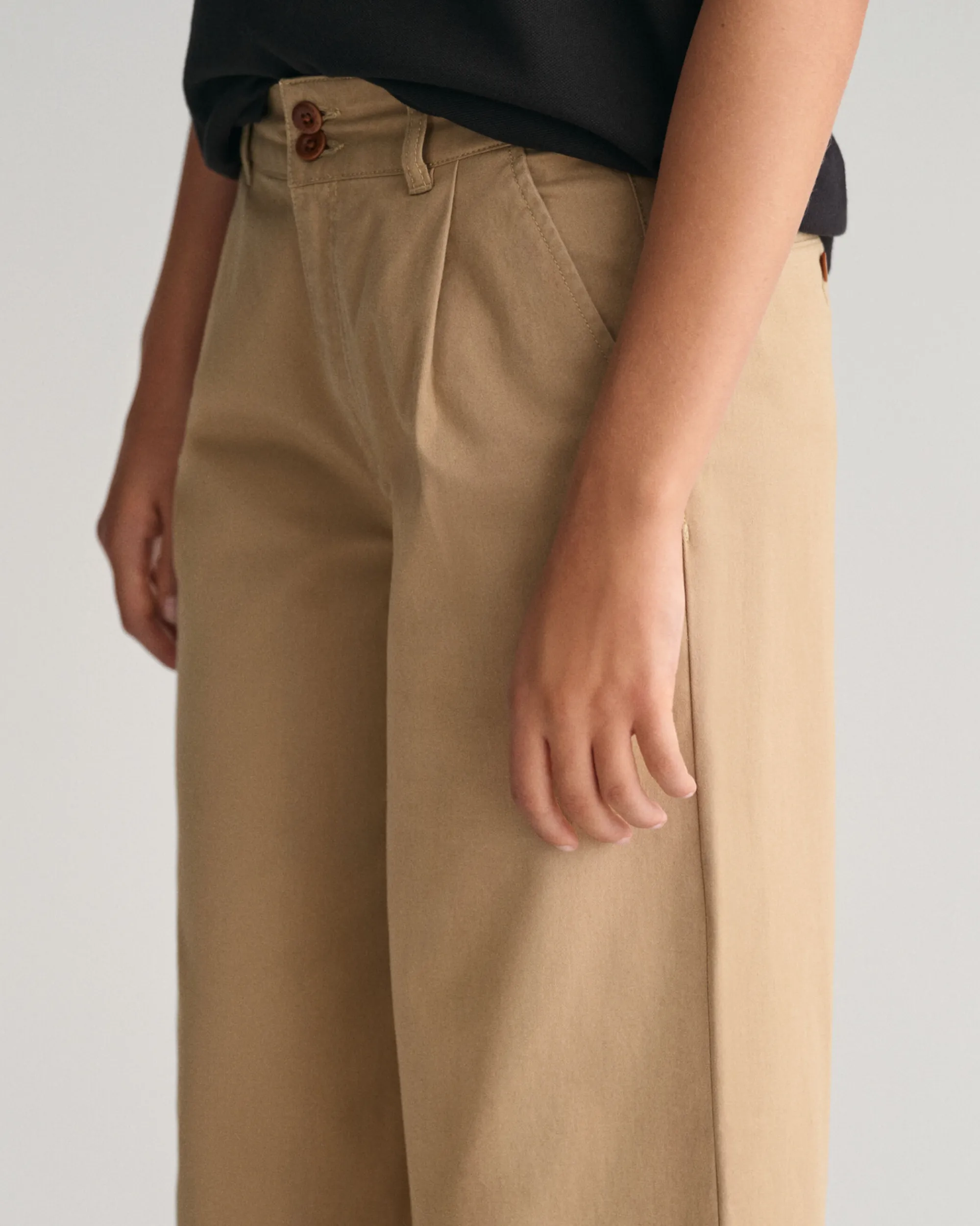 Teen Girls Box Pleat Chinos