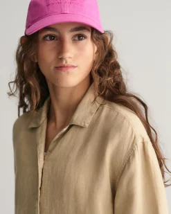 Teen Girls Boxy Linen Short Sleeve Shirt