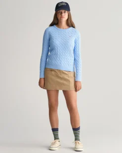 Teen Girls Shield Cotton Cable Knit Sweater