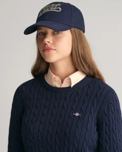 Teen Girls Shield Cotton Cable Knit Sweater