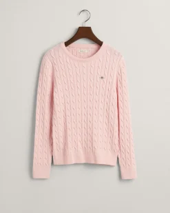 Teen Girls Shield Cotton Cable Knit Sweater