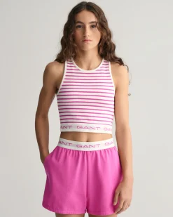 Teen Girls Striped Rib Tank Top