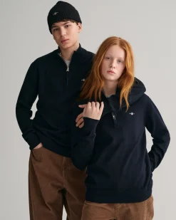 Teens Shield Cotton Half-Zip Sweater