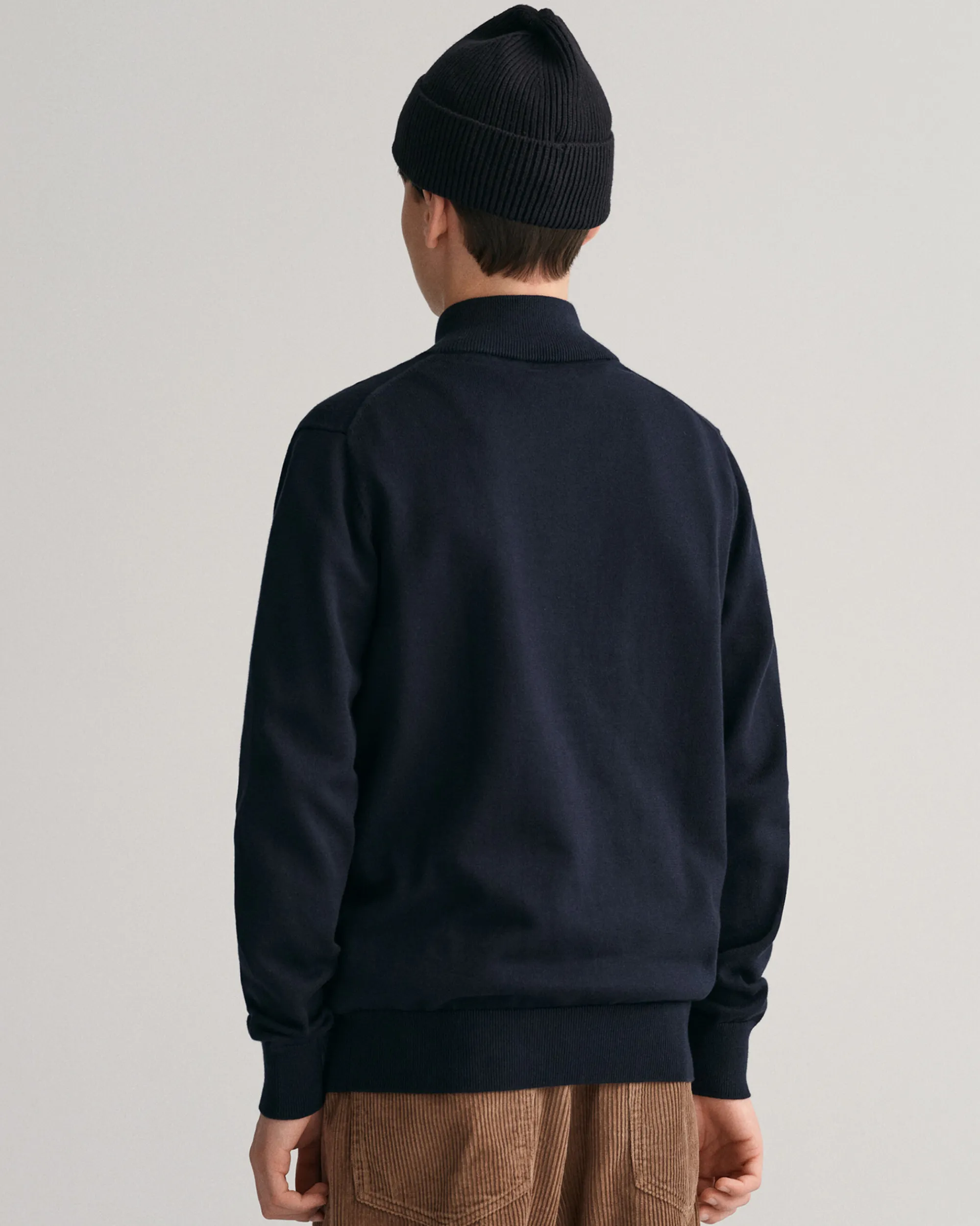 Teens Shield Cotton Half-Zip Sweater