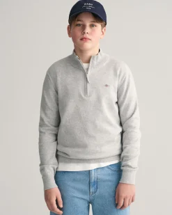Teens Shield Cotton Half-Zip Sweater