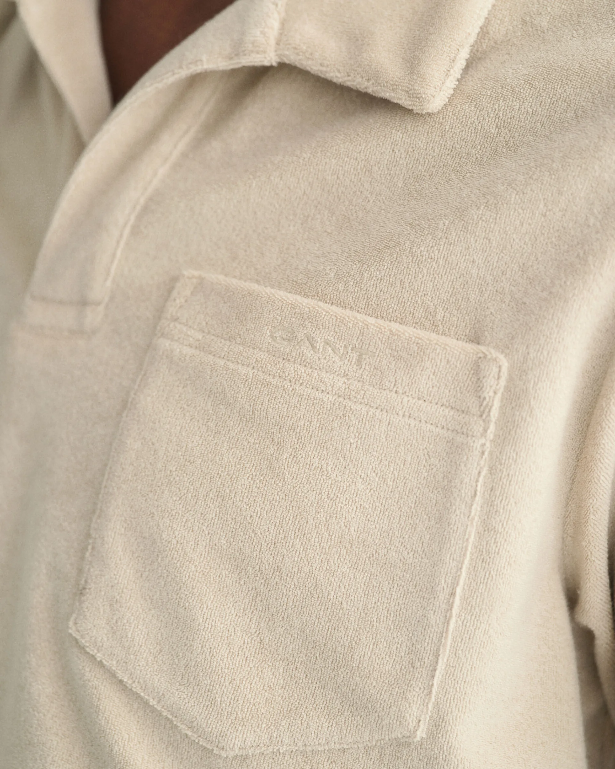 Terry Cloth Piqué Polo Shirt