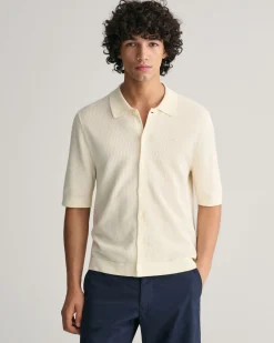 Textured Knit Short Sleeve Shirt