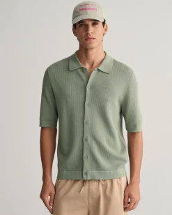 Textured Knit Short Sleeve Shirt