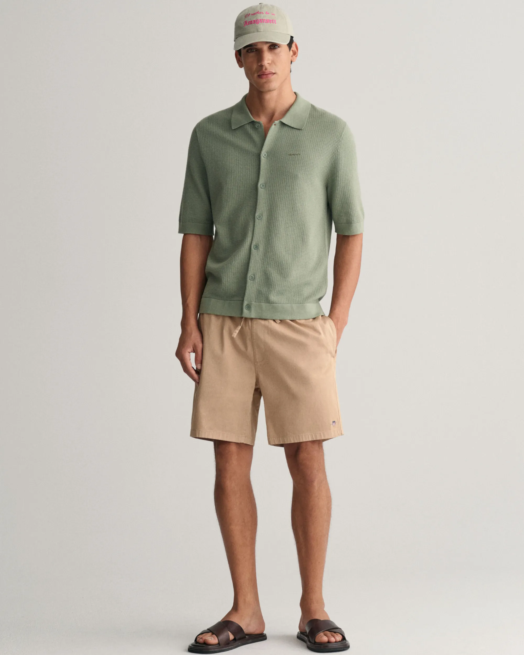Textured Knit Short Sleeve Shirt