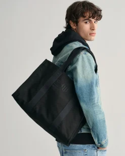 Tonal Shield Canvas Tote Bag