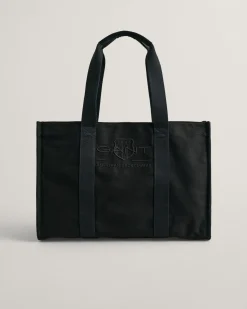 Tonal Shield Canvas Tote Bag