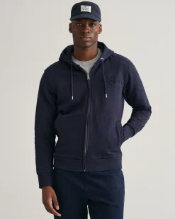 Tonal Shield Zip Hoodie