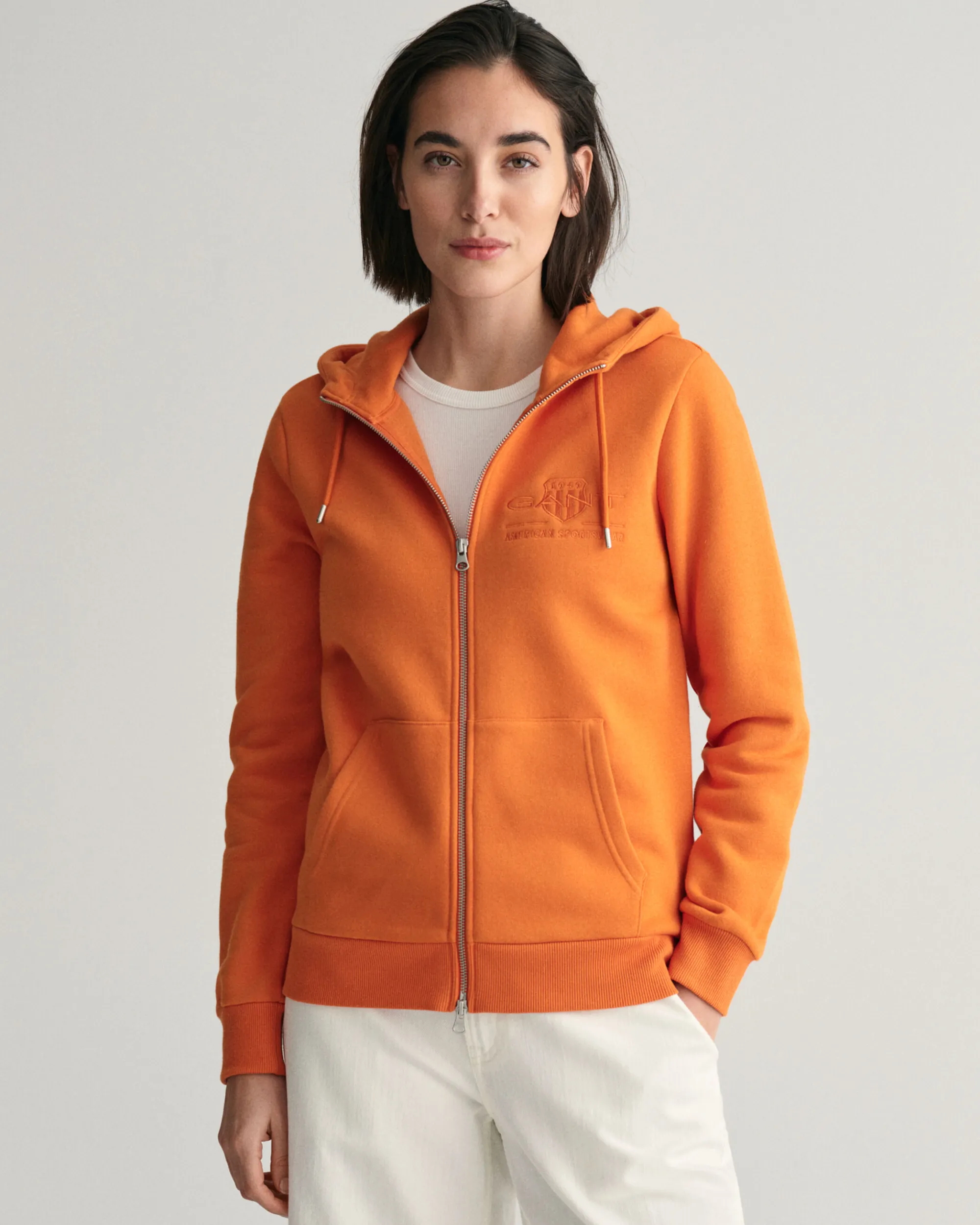 Tonal Shield Zip Hoodie