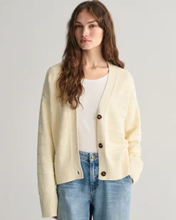 Tonal Striped Cotton Cardigan