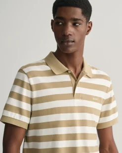 Wide Striped Piqué Polo Shirt