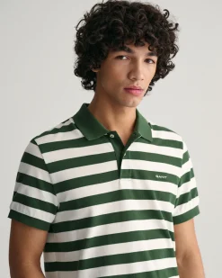 Wide Striped Piqué Polo Shirt