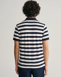 Wide Striped Piqué Polo Shirt