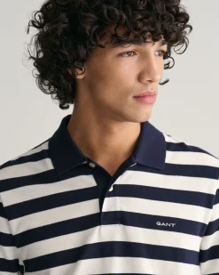 Wide Striped Piqué Polo Shirt