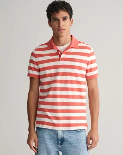 Wide Striped Piqué Polo Shirt