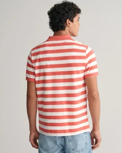 Wide Striped Piqué Polo Shirt